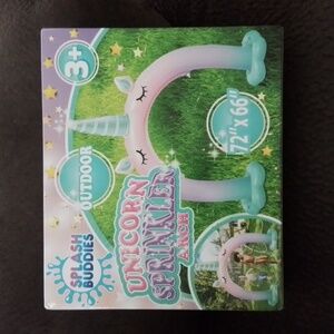 Splash Buddies Outdoor Inflatable Unicorn Sprinkler Arch 72" x 66"